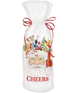Santa Toy Hat Wine Bag