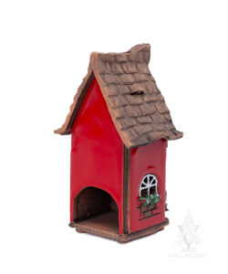Keramik Smallall Red House with Wreath