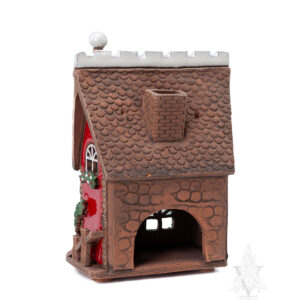 Keramik Red House with Garland