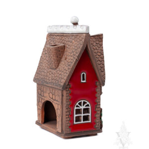 Keramik Red House with Garland