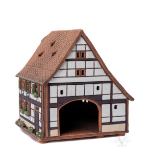 Keramik Red Tudor with Flowers