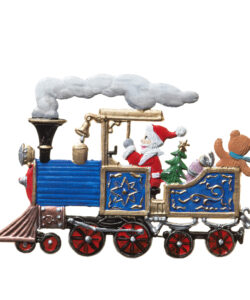 Santa’s Locomotive Pewter Ornament by Wilhelm Schweizer