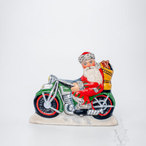 Santa on Chromed Motorcycle