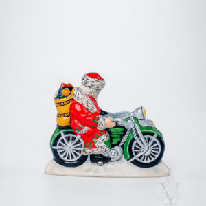 Santa on Chromed Motorcycle