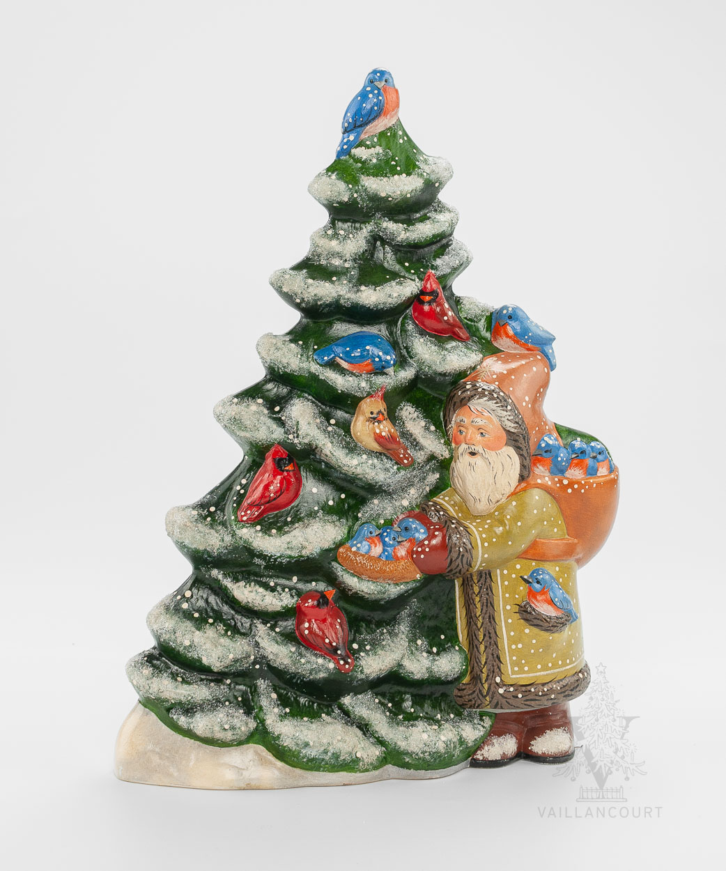 Santa With Tree of Birds from Vaillancourt