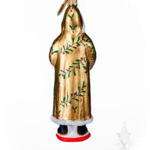 Traditional Gold Santa Holding Pineapple