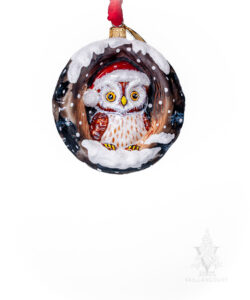 Jingle Balls™ Brown Owl in Birch Tree