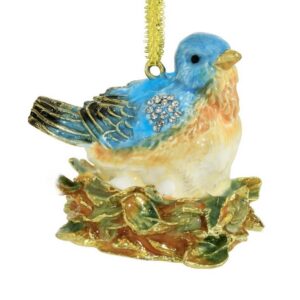 Bluebird On Nest Ornament