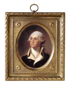 George Washington Vintage Print in Brass Frame