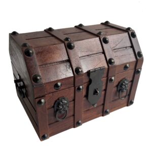 Authentic Wooden Distressed Pirate Loot Chest
