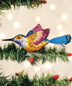 Vibrant Hummingbird Ornament