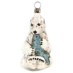 Polar Bear With Fish Ornament