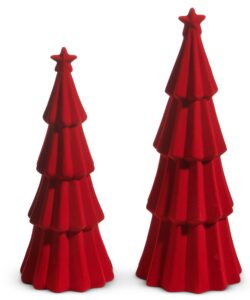 Red Tiered Trees 14'' (Set of 2)
