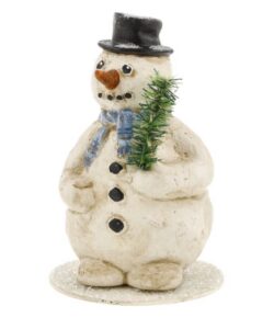 Candy Container - Snowman with Blue Scarf