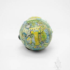 Pysanky Egg with Four Spring Bunnies