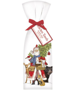 Santa Woodland Bagged Towel