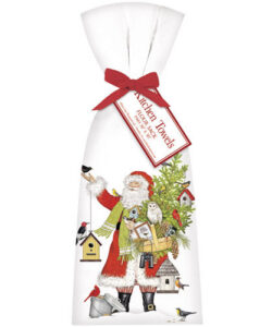 Birdhouse Santa Bagged Towel