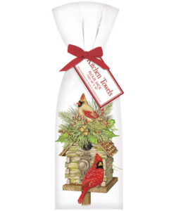 Log Cabin Birdhouse Bagged Towel